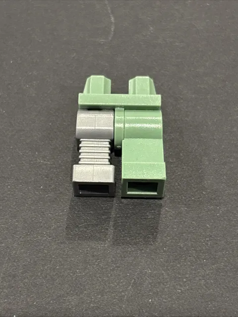 NEW Lego Minifig SAND GREEN LEGS Metal Silver Prosthetic Cybernetic Cyborg Robot