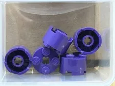 LEGO Parts - Dark Purple Brick, Round 2 x 2 with Axle Hole - No 3941 - QTY 5