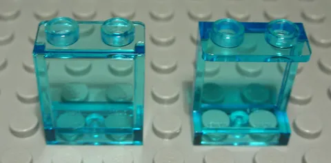 Lego Window Pane 1x2x2 Transparent Light Blue 2 Pieces