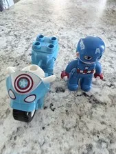 LEGO Duplo #10921 Marvel Captain America Minifigure Motorcycle Bike Lot