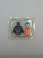 LEGO Super Heroes Minifigure Batman - Dark Bluish Gray Suit + Joker Arkham New