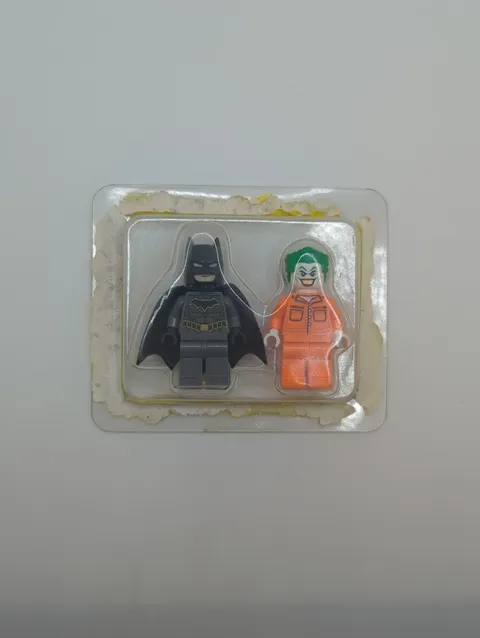 LEGO Super Heroes Minifigure Batman - Dark Bluish Gray Suit + Joker Arkham New
