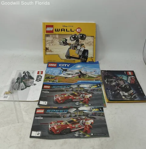Lot Of 7 Pcs Assorted Lego Large Print Mixed Variety Instruction Manuals Age 3+