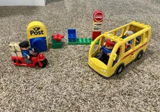 LEGO DUPLO Vintage Mail Carrier Figure And City Bus Sets