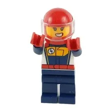 LEGO® City  Race Car Driver Female Minifigure™ Red Helmet cty1711