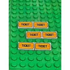 LEGO White Tiles 6 Ct 1x2 Ticket