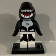 LEGO Minifigures Shark Suit Minifigure Plastic Figure w/ Display Stand Base