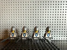 Lot of 4 LEGO medieval horse knights spearmen