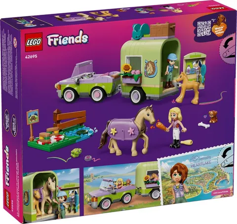 LEGO Friends Horse and Foal with Horse Trailer - Horses Playset with Care...