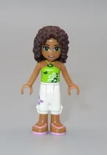 LEGO Friends Andrea brown hair green tank top minifigures 3932