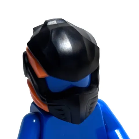 Lego - Minifigure Headgear - Black / Orange, Ninja, Helmet / Mask