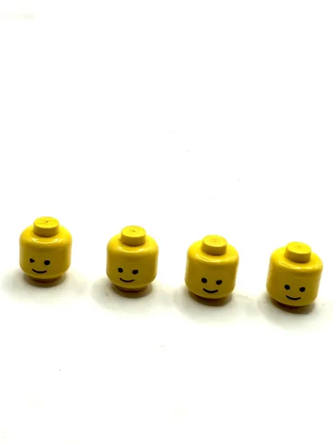 LEGO Minifigure Head Solid Stud Smile 3626ap01 Classic Space, Castle  x4 E06