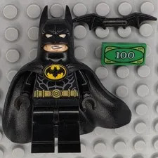 Lego DC Super Heroes Minifigure SH0607 Batman Complex Bat Logo 1989