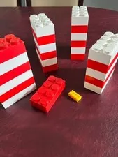 Vintage 1960s Jumbo Lego 4" x 2" - Qty 24