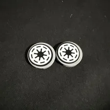 Lego Round Tile 2x2 Star Wars Imperial Logo # 4150 Lot Of 2