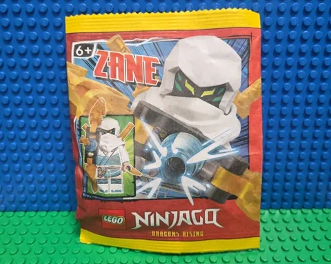 Lego Zane Minifigure Paper Bag Dragons Rising Ninjago 892401 CMF Lot Rare HTF 