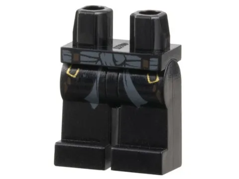 LEGO® Part 970c00pb0137 - Hips and Legs with Dark Bluish Gray Sash