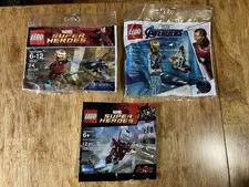 New LEGO Iron Man Minifigure Polybag Lot 5002946 Silver Centurion 30167 & 30452