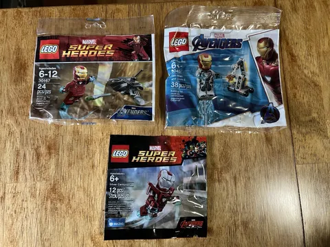 New LEGO Iron Man Minifigure Polybag Lot 5002946 Silver Centurion 30167 & 30452
