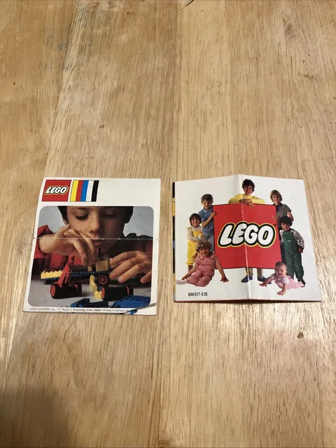 Lego Vintage Catalog Insert Lot 1974 & 1984 Legoland Space Universal Motor