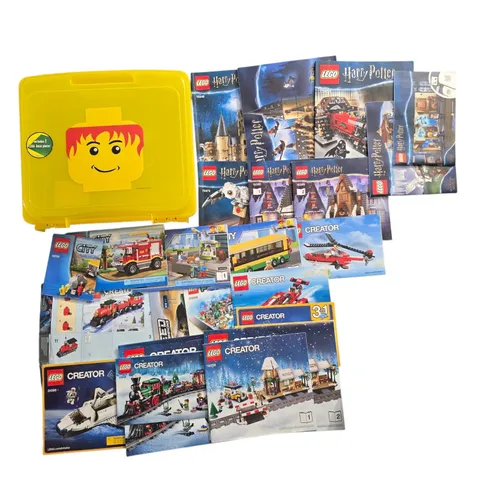 Lego Building Block Storage Case Container Organizer & Manual Lot Harry Potter