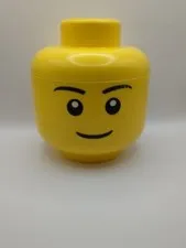 Yellow Lego Small Head Storage Sort and Store Case Container 6x7 In