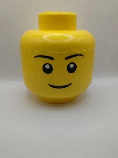 Yellow Lego Small Head Storage Sort and Store Case Container 6x7 In