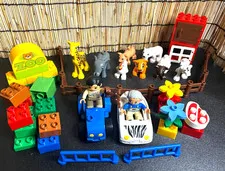 LEGO DUPLO Zoo Animal Lot Safari Set Giraffe Elephant Polar Bear Figures Vehicle