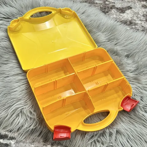 Yellow Hard LEGO Storage Case Plastic  Latching Empty Box Organizer