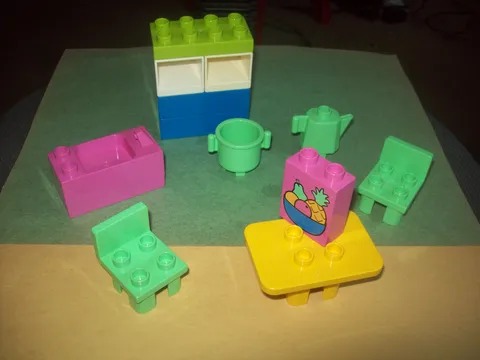 LEGO DUPLO PARTS FURNITURE SET # 2788 KATIE'S KITCHEN FROM 1994