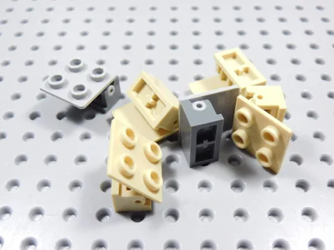 LEGO Lot of 6 Tip Hinges Tan Light Bluish Gray BV