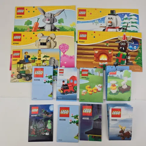 Lot of 12+ LEGO Seasonal Holiday One Off Manuals Instructions Books