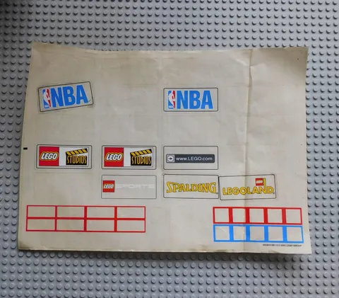 LEGO ® 3432stk01 set 3432 NBA challenge sticker decal incomplete 5