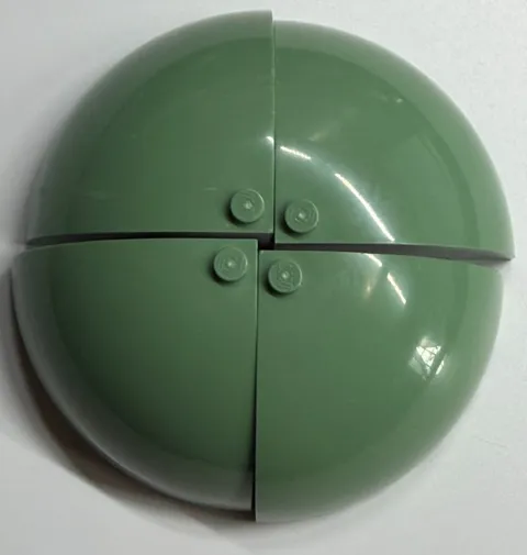 LEGO Brick, Round Corner 5 x 5 x 3 1/3 , 76776, Sand Green, QTY 4 Free Shipping