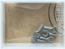 LEGO Parts - Dark Bluish Gray Bar 1L Clip Mechanical Claw - No 48729b - QTY 5