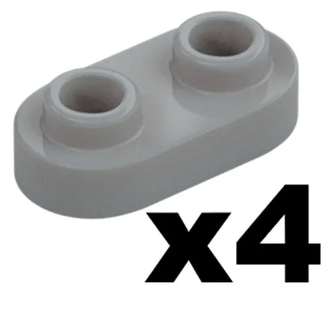 Lego 4 New Light Bluish Gray ROUND PLATE 1 x 2 with Open Studs Part 35480 LG2