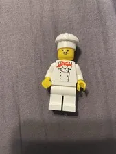 Lego Minifigure Chef Cook With Hat, Torso, & Legs White
