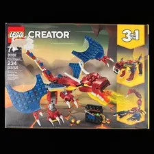Sealed LEGO Creator 31102 Fire Dragon 3 in 1 234pc Complete Set Damaged Box