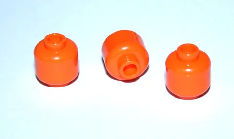 3 x LEGO ® head blank 3626c new orange figures accessories