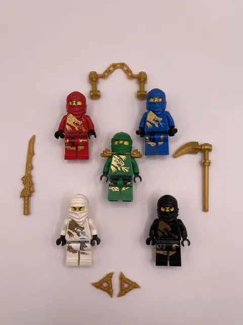 Lego Ninjago DX Minifigure Lot 2011 RARE DX Lloyd Jay Kai Cole Zane Exclusive