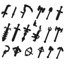 LEGO Minecraft Netherite Weapons & Tools Set – ( 14 Piece)