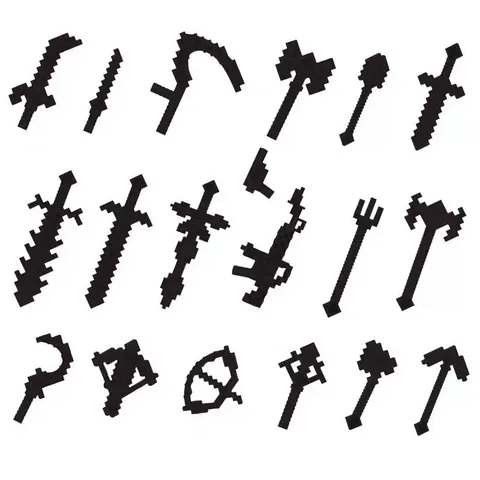 LEGO Minecraft Netherite Weapons & Tools Set – ( 14 Piece)