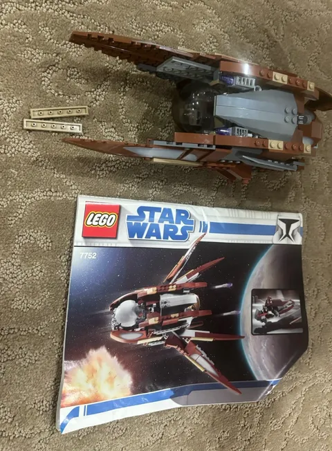 LEGO Star Wars: Count Dooku's Solar Sailer (7752) Ship Only No Figs! Incomplete