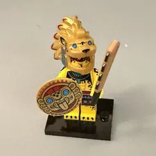 LEGO Minifigures Series 19 Warrior Minifigure w/ Shield, Club Weapon & Stand