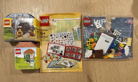 New Lot of (4)LEGO Sets - 5004936 Cave People, 5004933, 5005249 & 40606