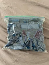 1/2 lb bag of random navy blue lego pieces - used pieces - random pieces