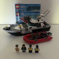 LEGO City: Police Patrol Boat (60129) 100% Complete w/ Instructions No Box MINT!