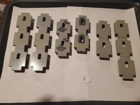 Huge LEGO Vintage Castle Lot Old Light Gray Wall Panels 4444 