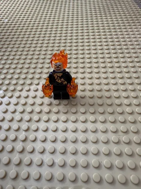 Lego Ghost Rider minifigure SH1095 Johnny Blaze From Set 76335