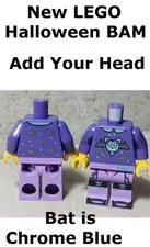 New LEGO Halloween BAM Legs Torso Our Denmark Design Costume Purple Bat Chrome